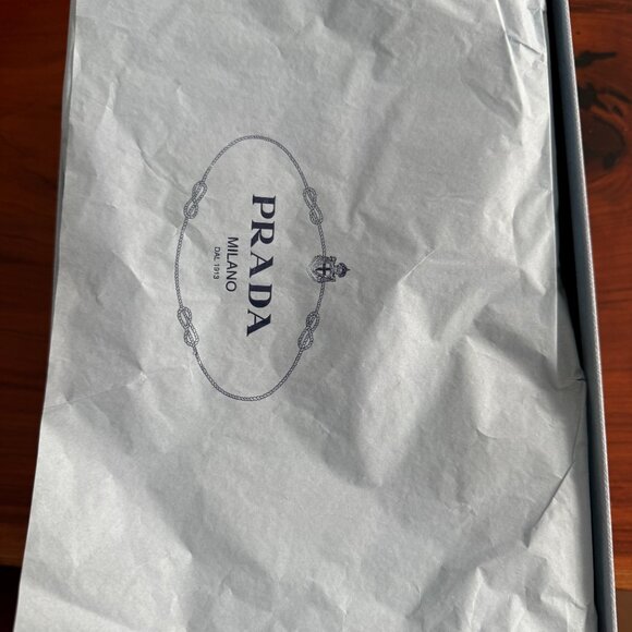 Prada Calzature Donna Spazzolato Logo 20mm Loafers Bleu Size 36 (US 6) - Picture 7 of 7